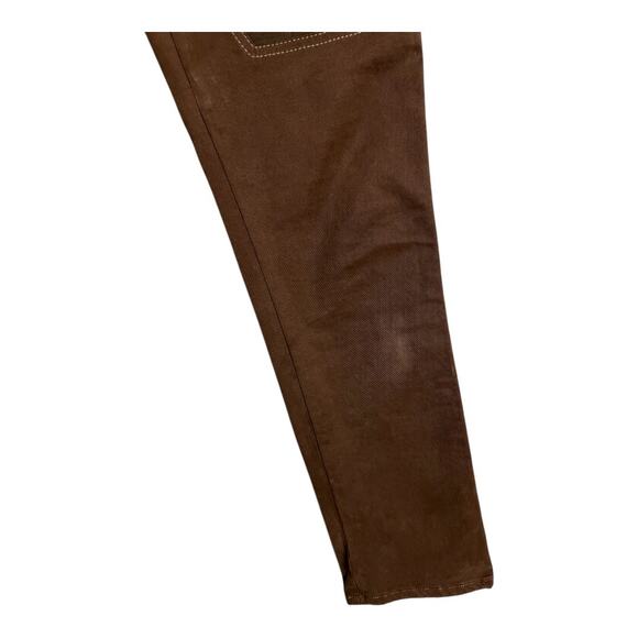 Jeckerson Mens Jeans Brown Preppy Golf Pants Brown Patches 29x34 - Picture 2 of 6